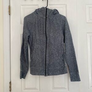 Lululemon Heavyweight Hoodie Black White Speckled Sz8